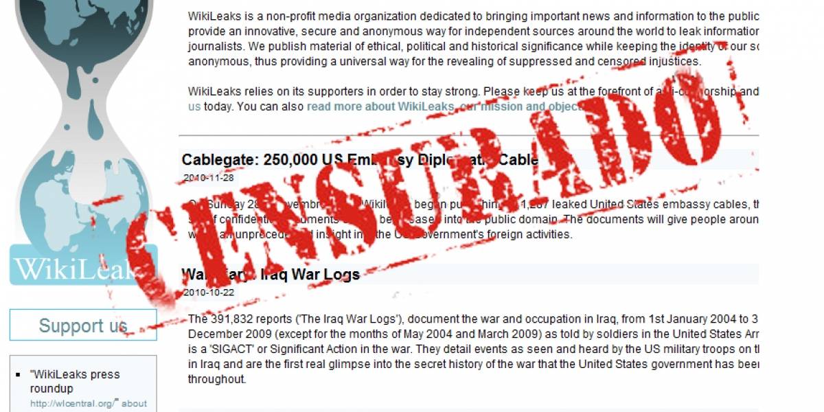 Amazon cede a la presión política y deja de alojar a Wikileaks