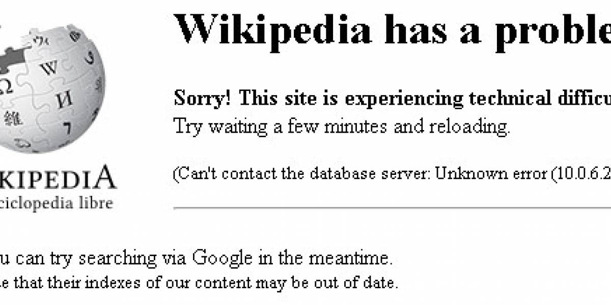 Wikipedia en español con dificultades técnicas (Actualizado)