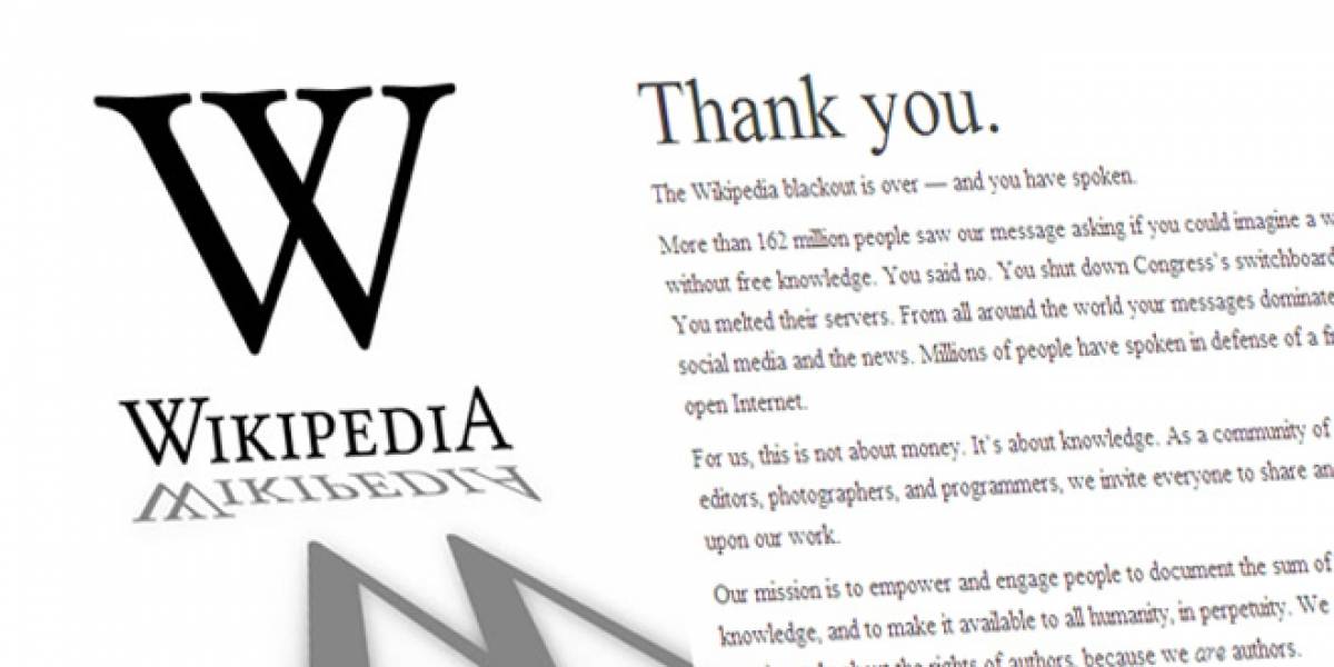 Después de la protesta, Wikipedia dice que "esto no ha terminado"