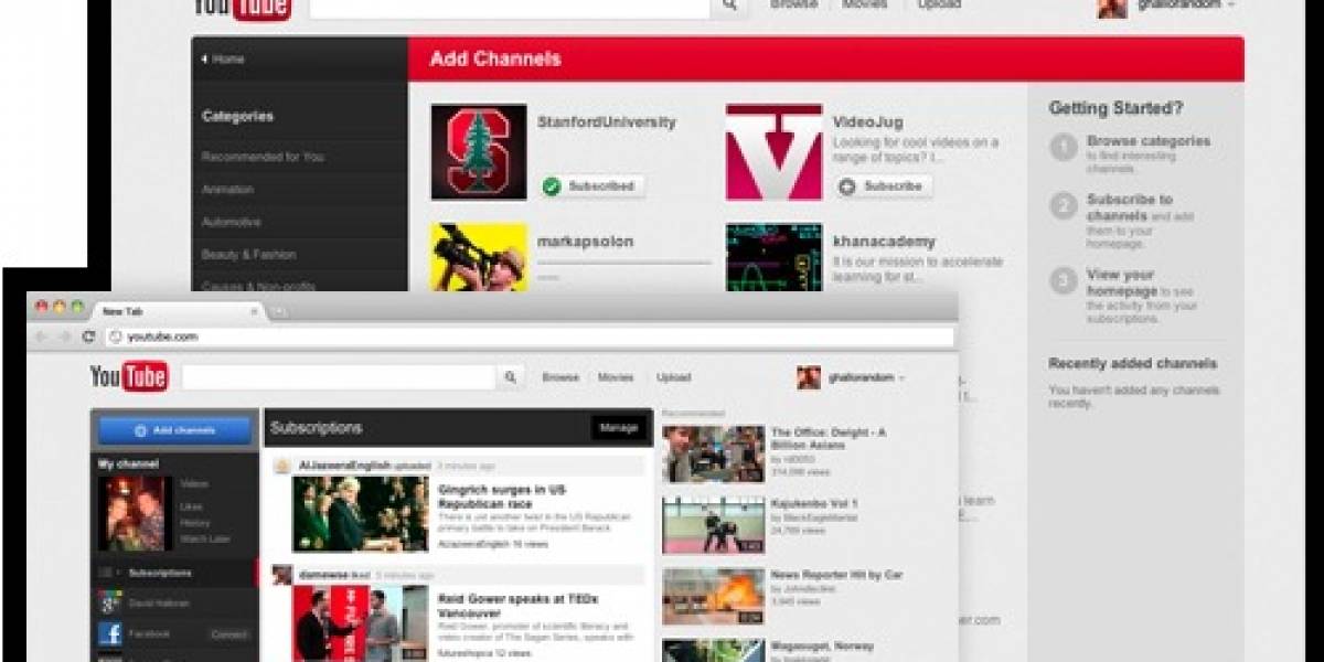 YouTube estrena nueva interfaz de usuario enfocada a lo social
