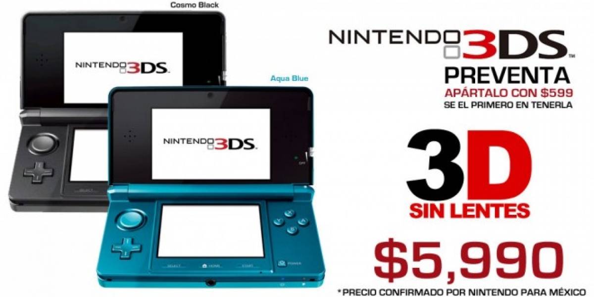 Futurología: Nintendo 3DS costará $5,990 pesos en México