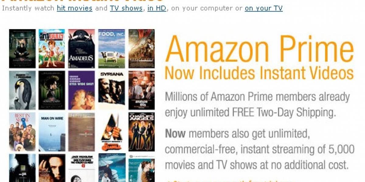 Amazon ya ofrece streaming de video para sus usuarios Prime en Estados Unidos