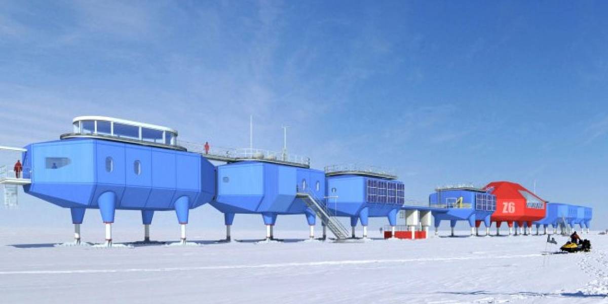 Estación antártica inglesa "levanta los pies" para no enterrarse en la nieve