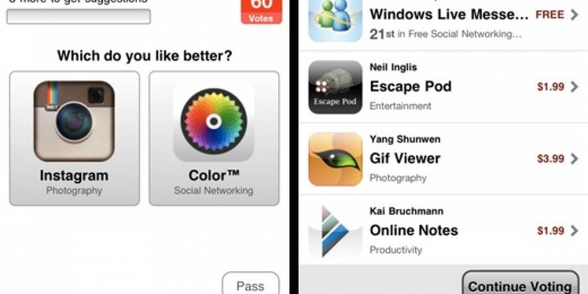 AppGrooves te sugiere aplicaciones que te pueden gustar