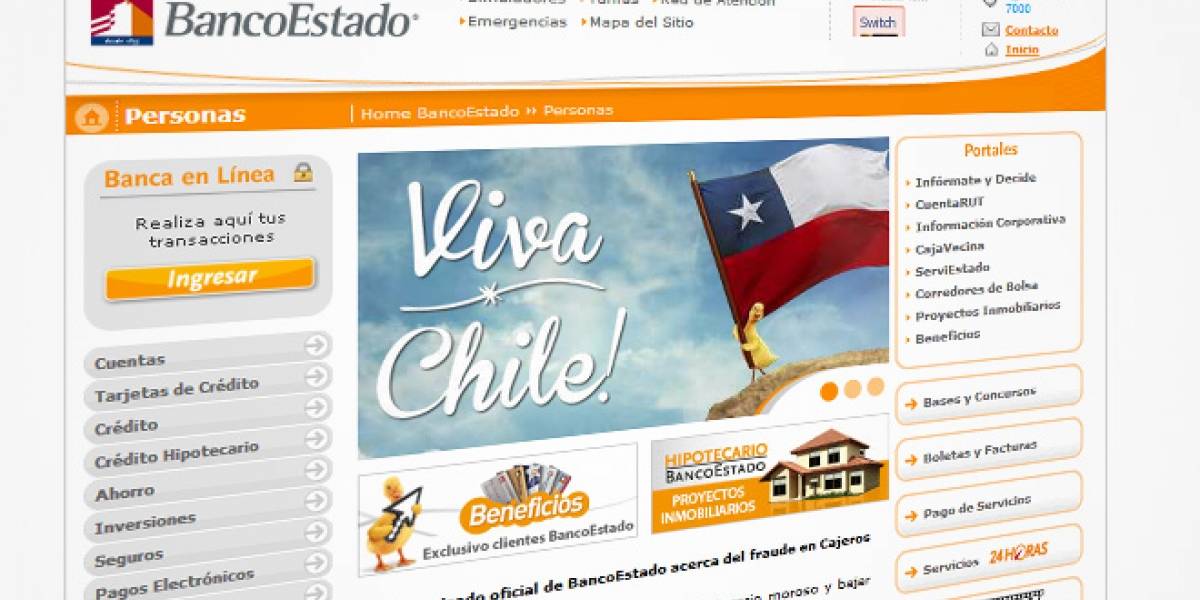 Chile: BancoEstado lleva cuatro días con problemas en su sitio web