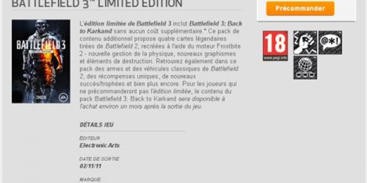 EA Download Manager le pone fecha de salida a Battlefield 3