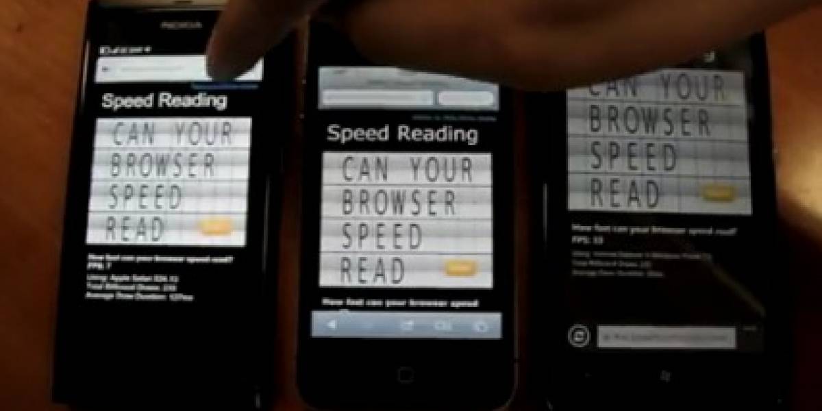 Video: Comparativa de navegadores entre Nokia N9, HTC HD7 y un iPhone