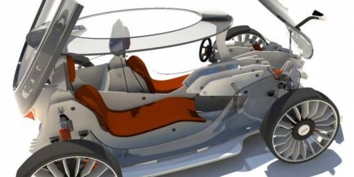 Concepto: automóvil eléctrico para armar en casa