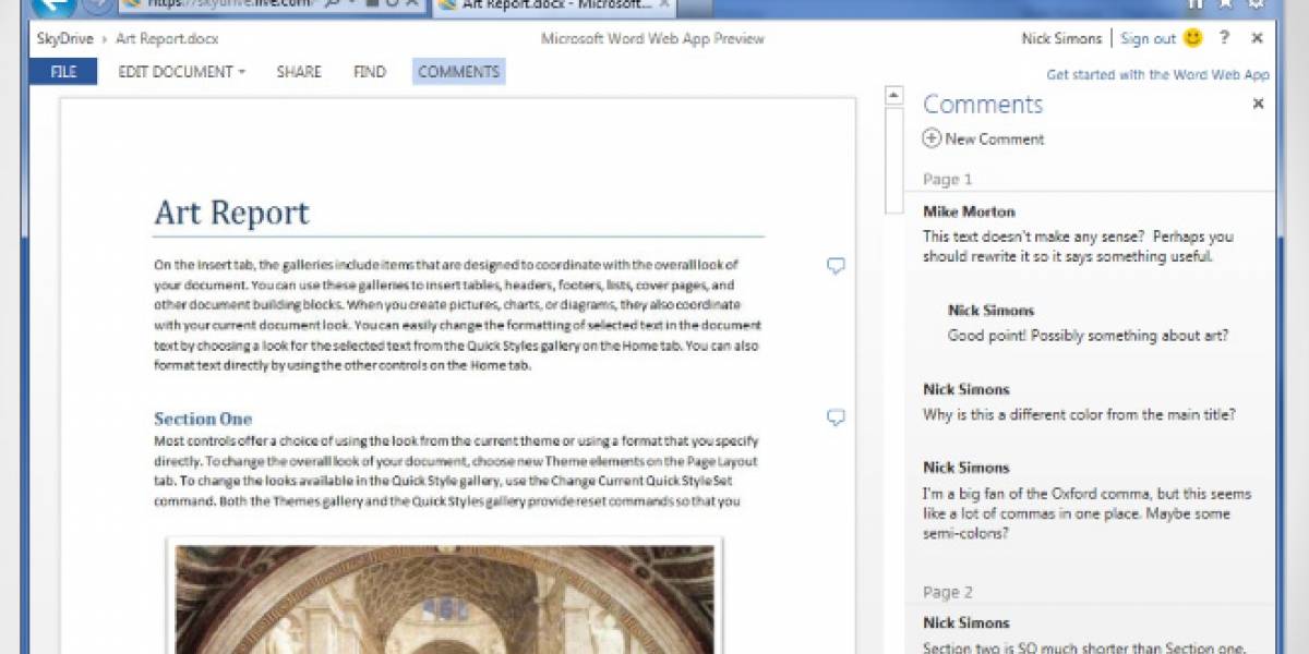 Microsoft actualiza la versión web gratis de Office
