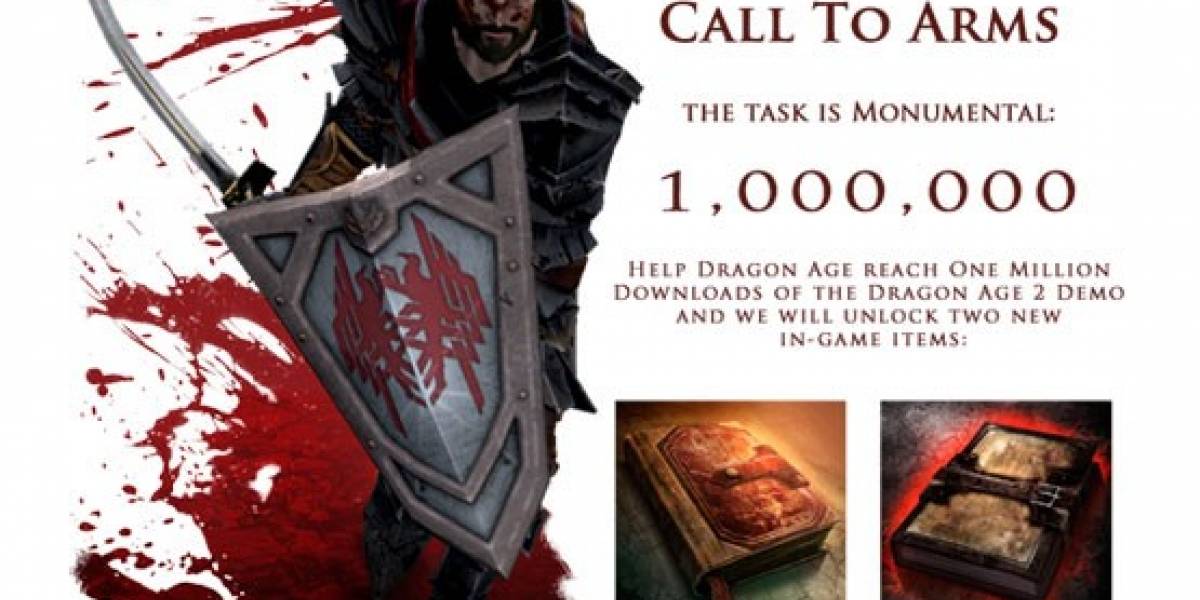 Descarga el demo de Dragon Age II un millón de veces y tendrás tu regalote