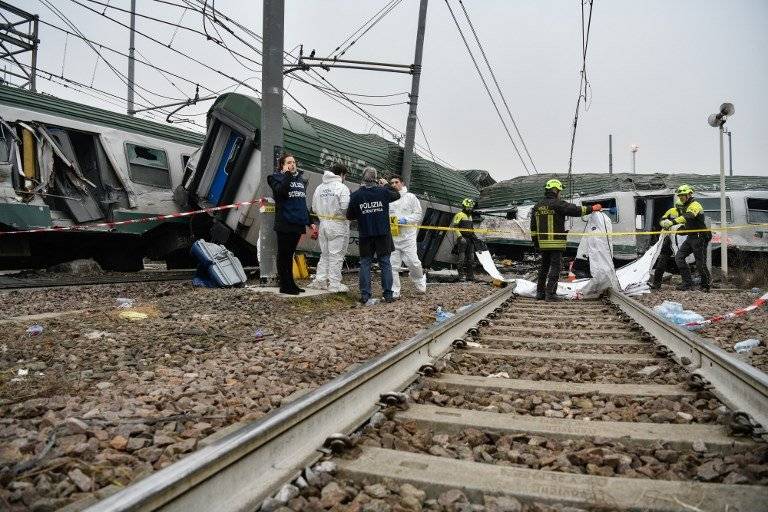 Descarrilamiento de tren en Milán