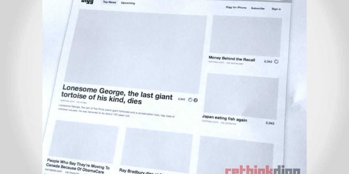 Digg revela detalles de lo que será su nueva versión, que no tendrá comentarios