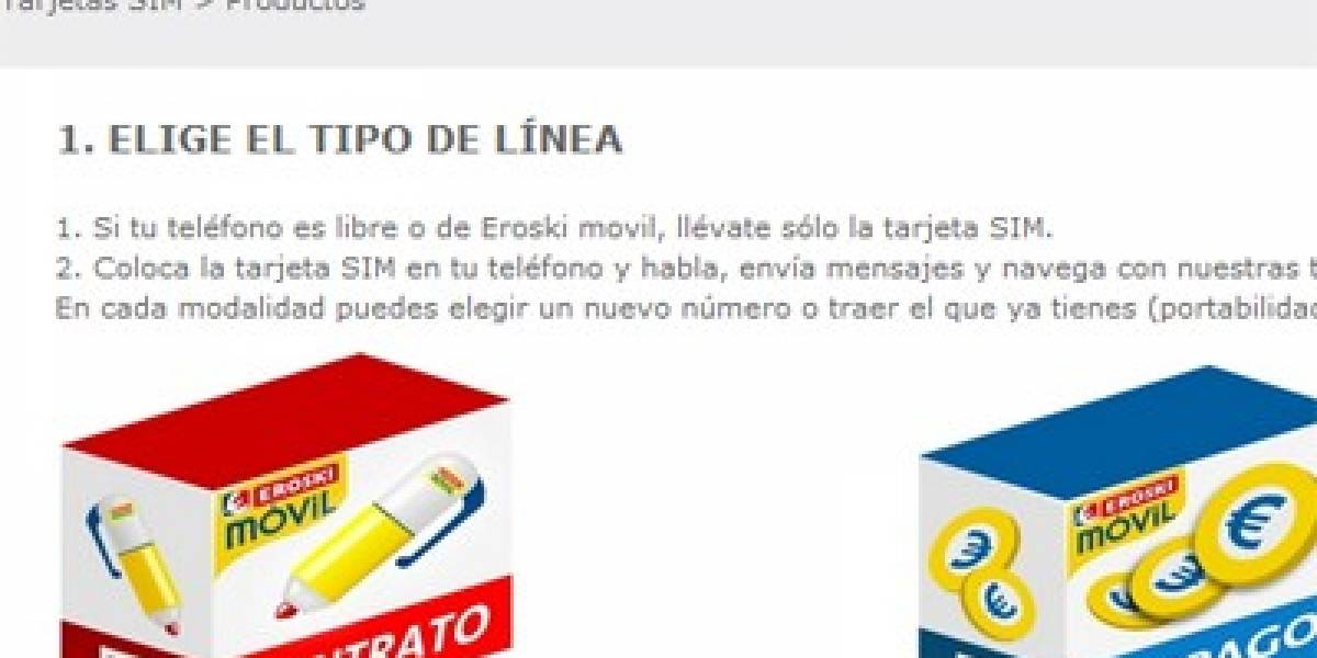 España: EROSKI Móvil ofrece novedades en su tienda en Internet