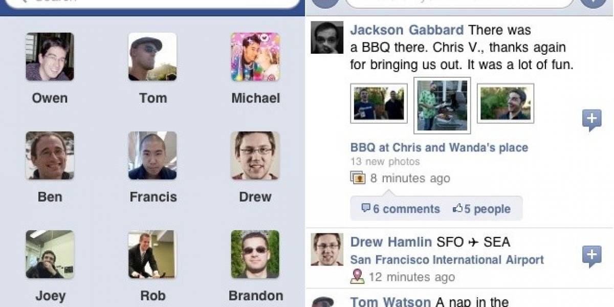 Nueva actualización de la app de Facebook para iOS