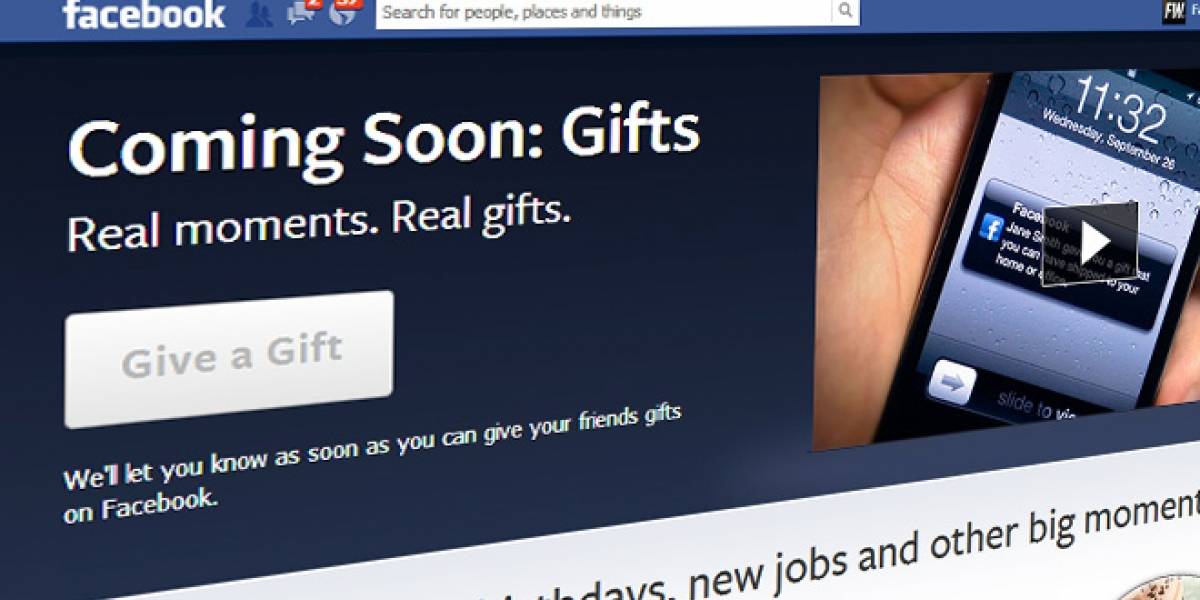 Facebook permitirá comprar y enviar regalos reales a los amigos en Estados Unidos