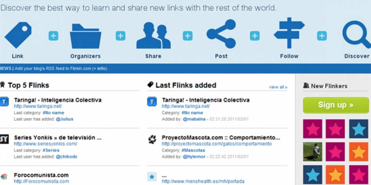 Nace Flinkin: La red social española para compartir enlaces
