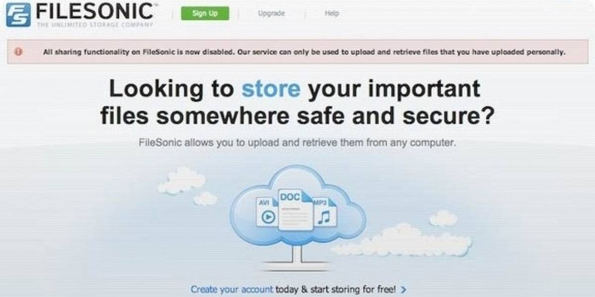 Filesonic desaparece de la red en lo que podría ser un cierre definitivo