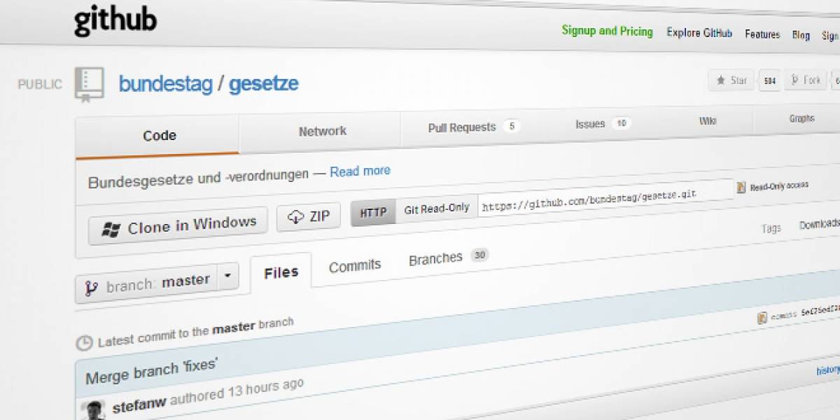 Publican las leyes de Alemania en GitHub