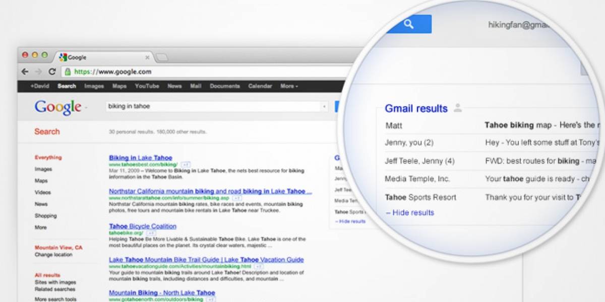 Google planea que tus e-mails aparezcan en los resultados de búsqueda