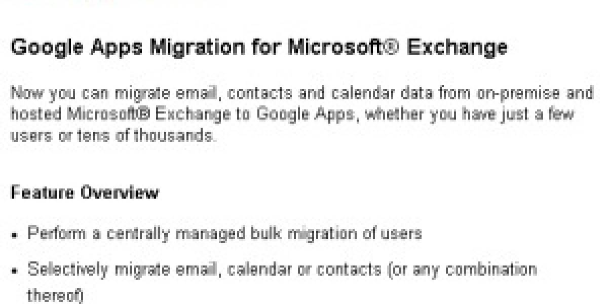 Google facilita la migración desde Exchange a Google Apps