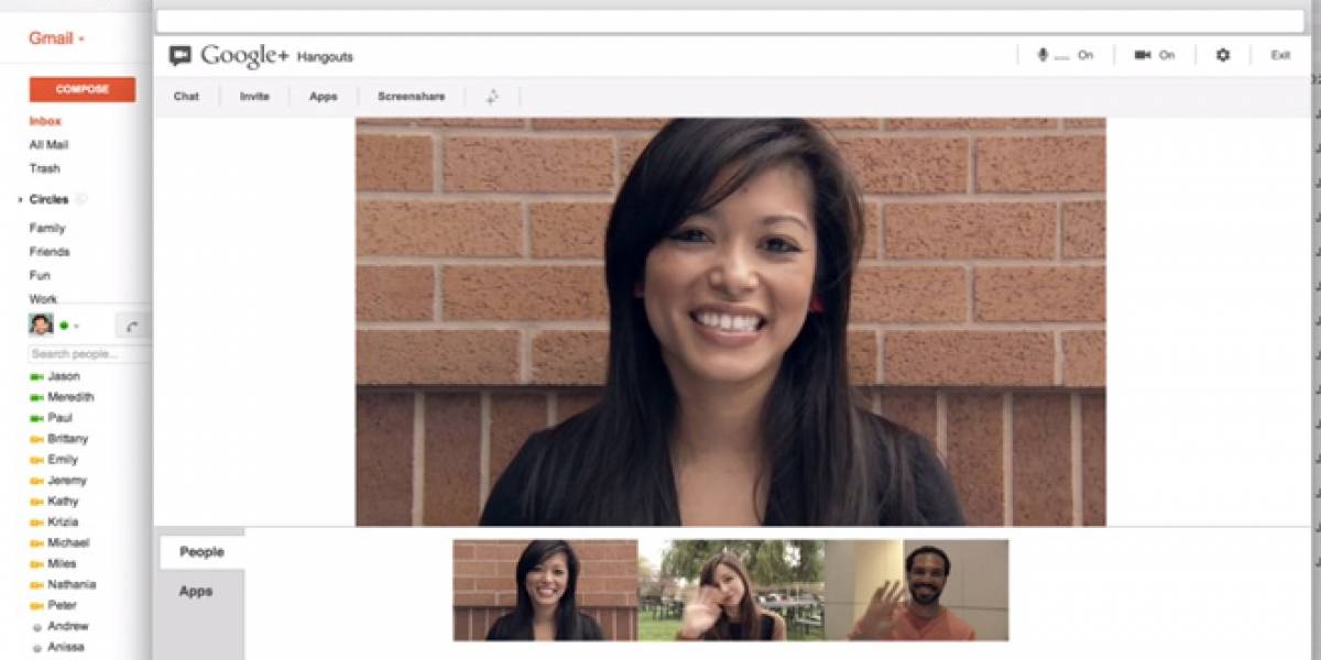 Google agrega Hangouts a Gmail