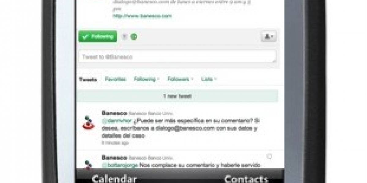 Venezuela: Banesco, pionero en apps móviles, es el banco con más seguidores de Twitter en el mundo