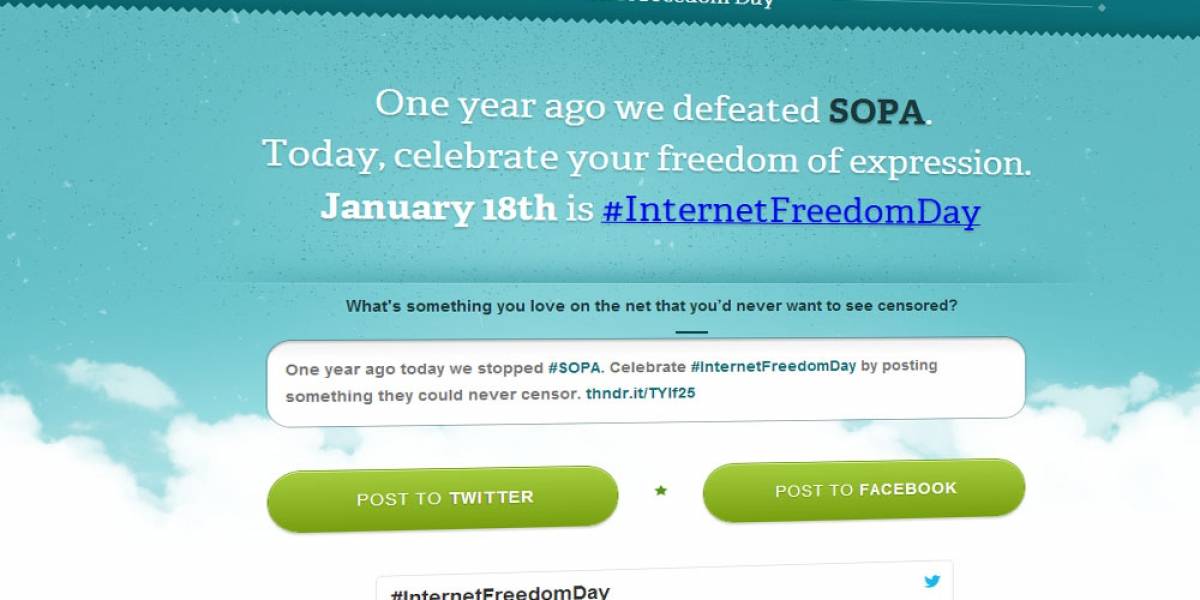 ¡Feliz Día de la Libertad en Internet a todos!