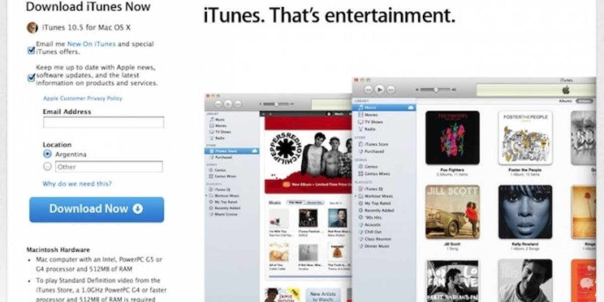 ¡Atenti, señores! iTunes 10.5 ya se puede descargar