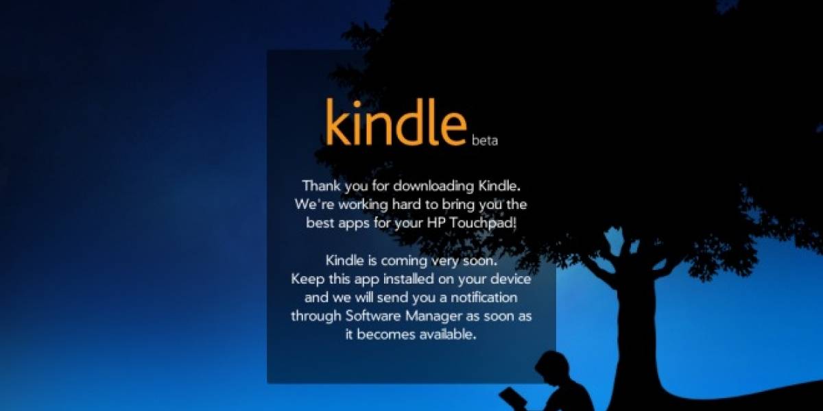 La aplicación de Kindle no se puede descargar en el HP TouchPad