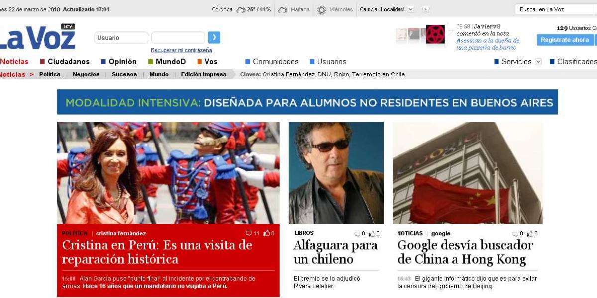 Argentina: El diario cordobés La Voz del Interior estrena diseño orientado a socializar la información