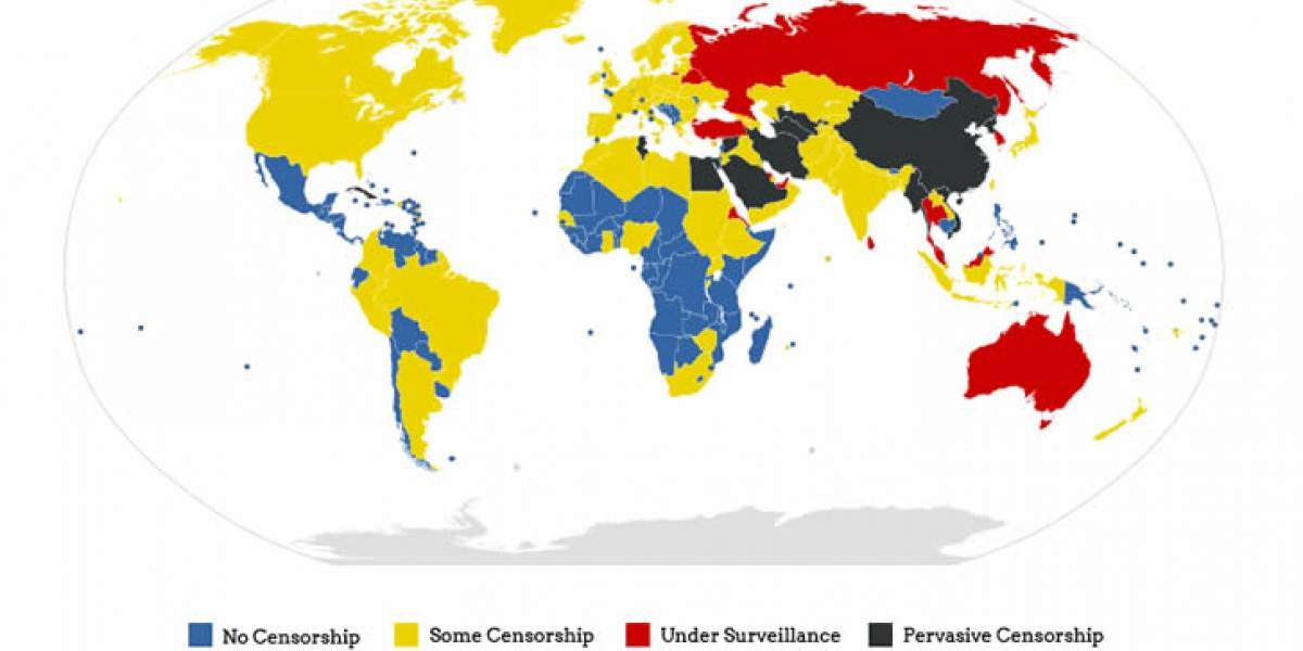 Infografía: Mapa de la censura de internet en el mundo