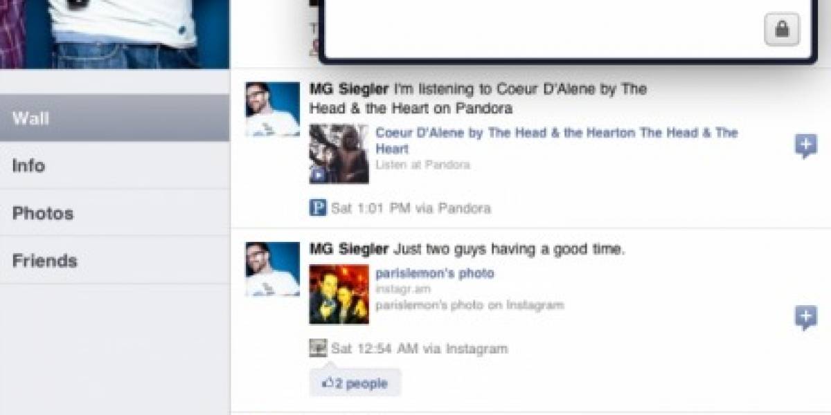 Facebook para iPad estaba ahí fuera