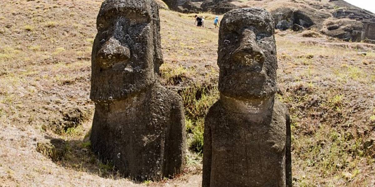 Arqueólogos descartan teoría del traslado de los moai en la Isla de Pascua