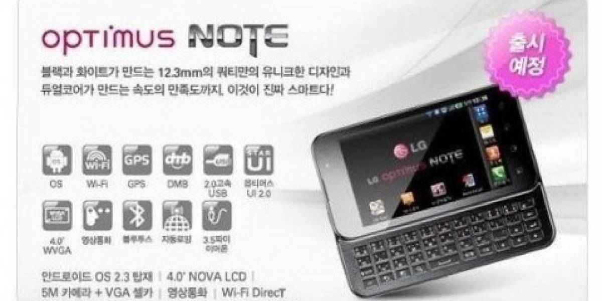 LG Optimus Note: Un smartphone con NVIDIA Tegra 2 y teclado QWERTY