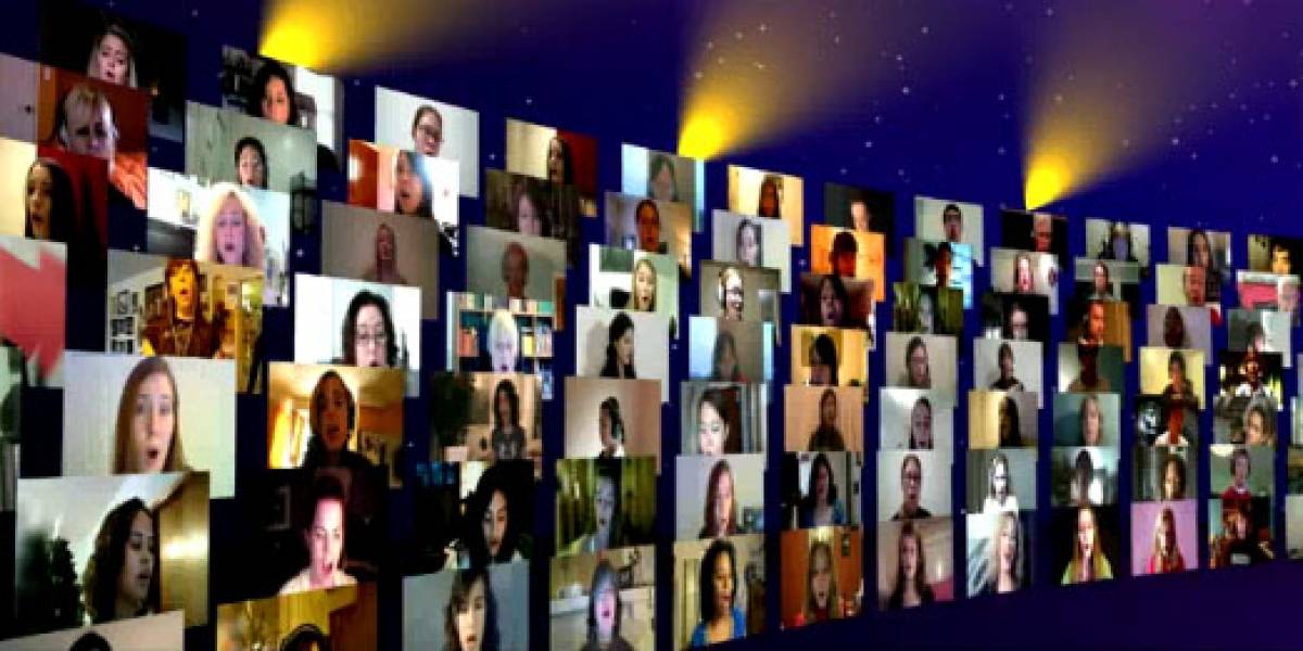 Coro virtual canta en YouTube "Lux Arumque"
