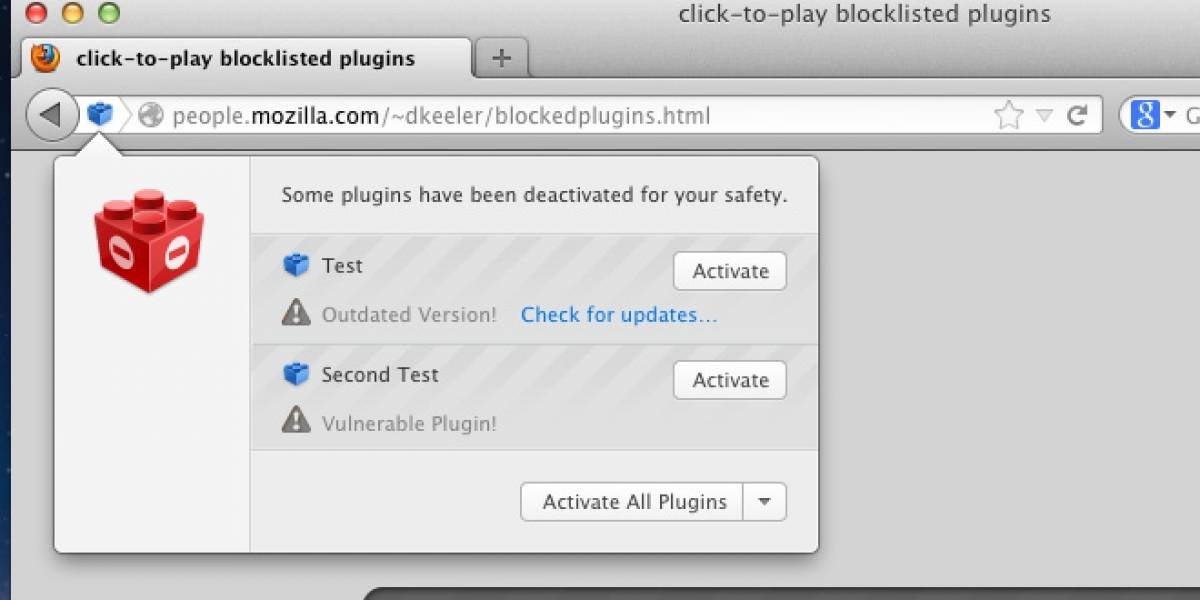 Firefox planea bloquear contenidos basados en Java, Adobe Reader y Silverlight