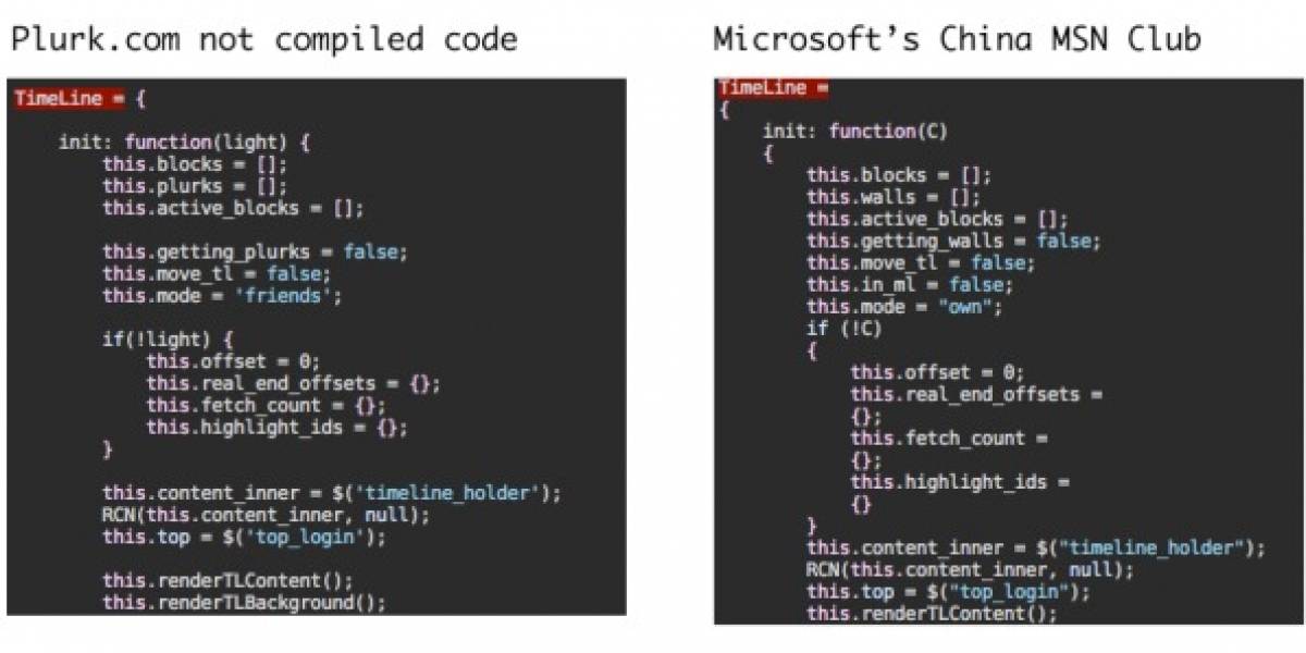 Microsoft China roba el código de Plurk