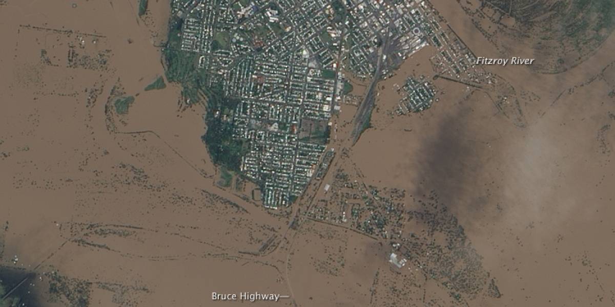 Inundaciones en Australia vistas desde el espacio