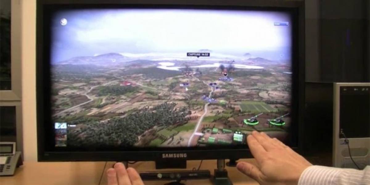 Jugando RUSE de PC con Kinect