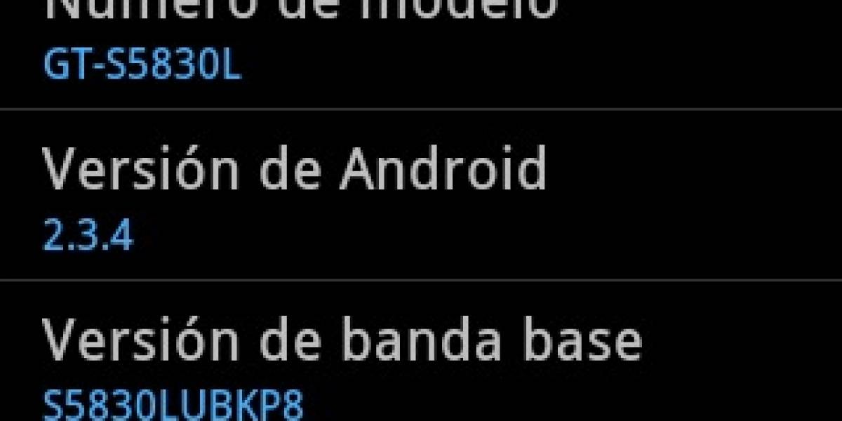 Disponible Android Gingerbread 2.3.4 para Samsung Galaxy Ace de Entel