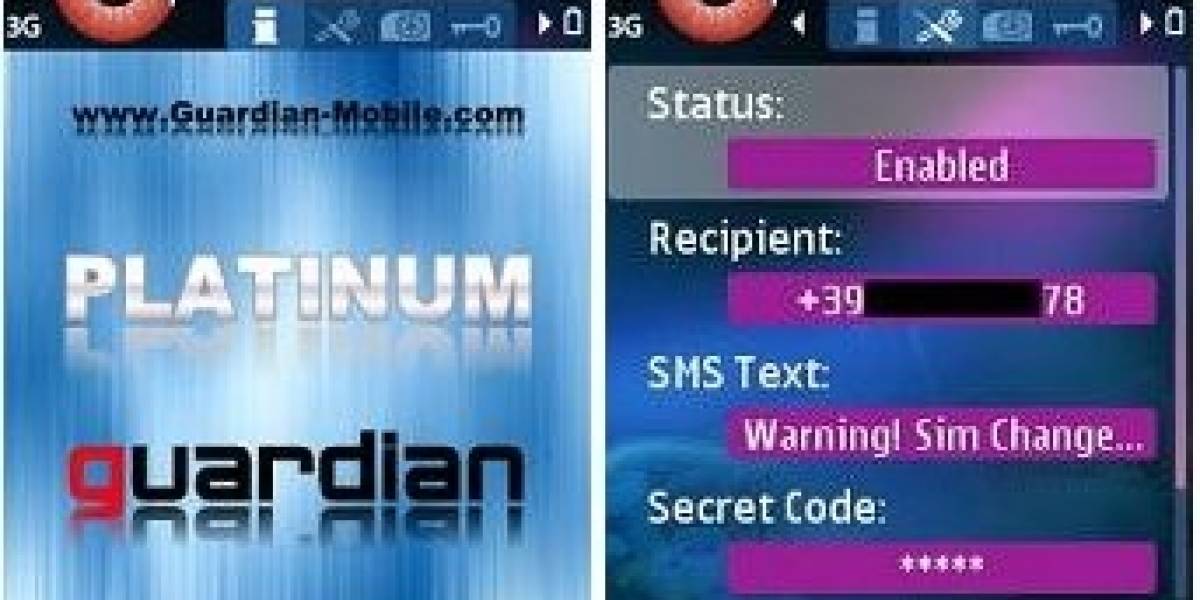 Guardian Edición Gratuita: Una aplicación para proteger nuestro celular Symbian de los malhechores