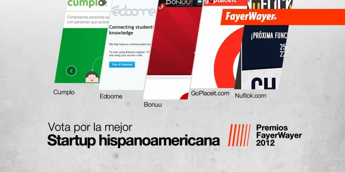 Vota por la mejor Startup Hispanoamericana 2012
