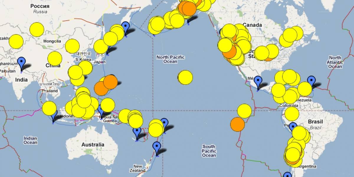 Sismos ocurridos en el mundo en una semana