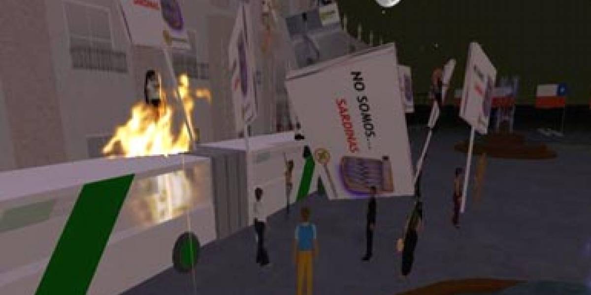Primera protesta virtual chilena