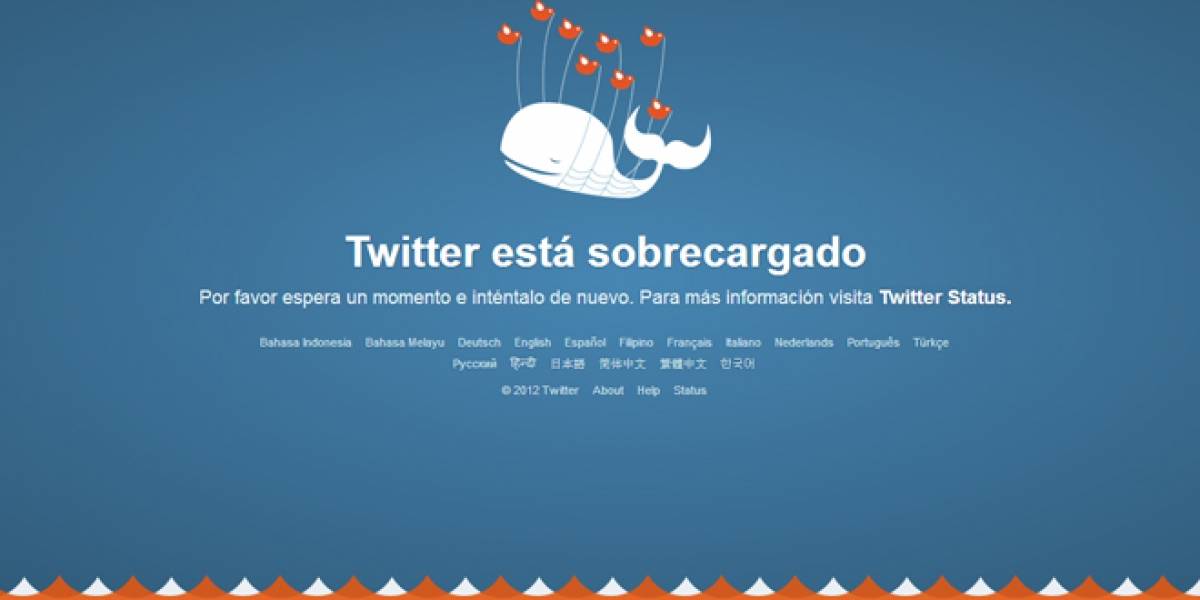 En estos momentos Twitter está presentando problemas y no se puede acceder al servicio