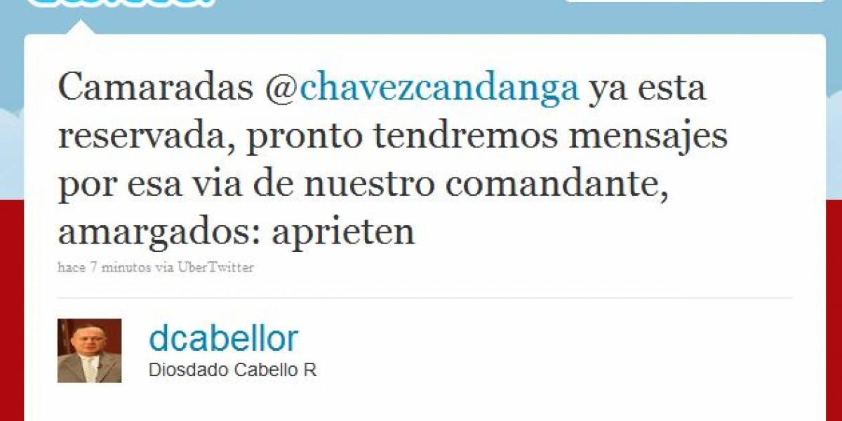 Presidente venezolano abrió una cuenta en Twitter (Actualizado)