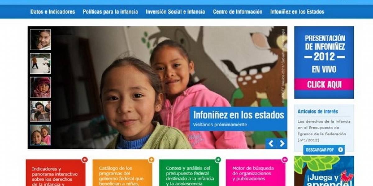 México: Unicef brinda mayor acceso a información vía web