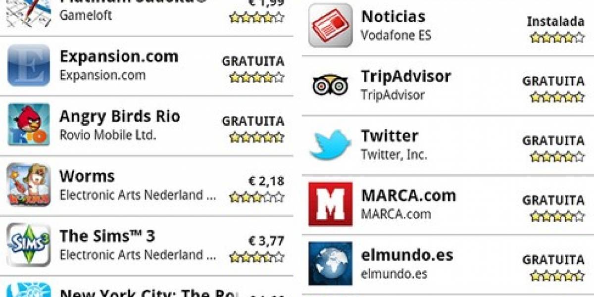 Vodafone abre su propio canal de contenidos en Android Market