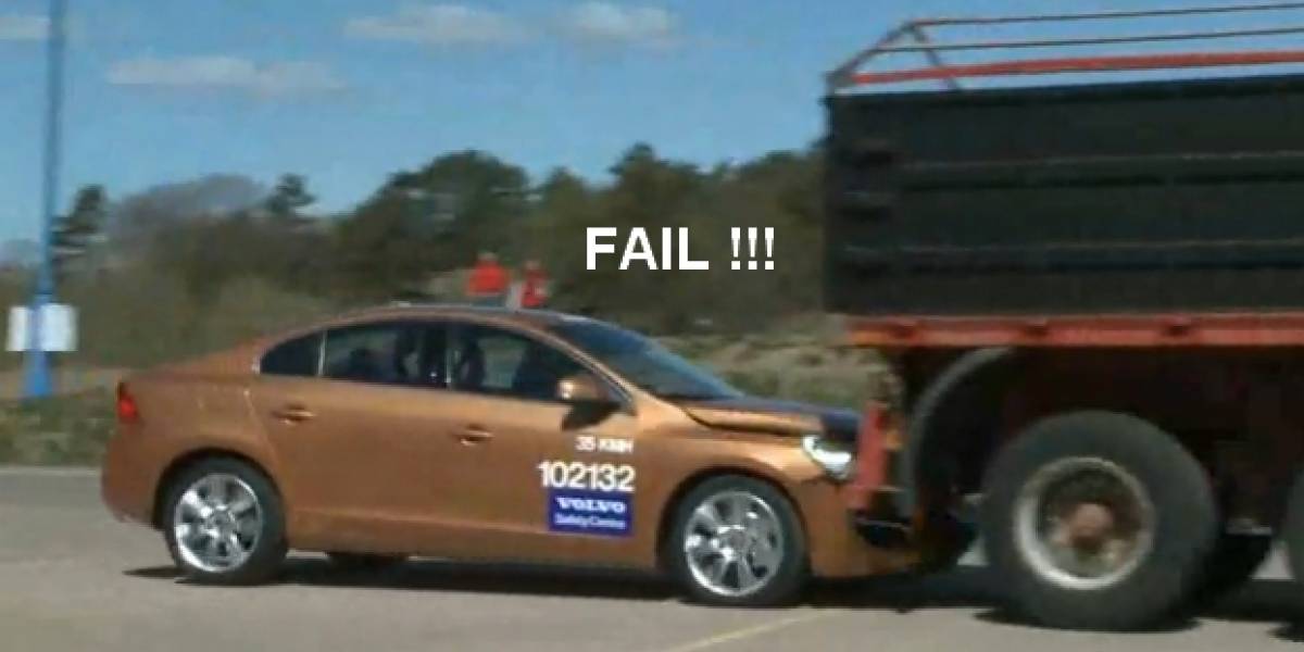 Sistema de prevención de accidentes de Volvo falla en plena presentación
