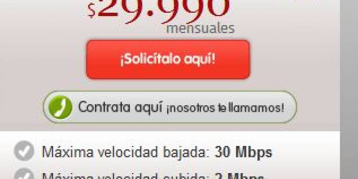 Chile: VTR lanza plan de internet de 30 Mbps